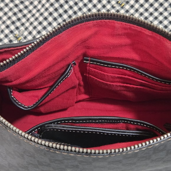 Vintage Liz Claiborne Black Monogram Small Crossbody Bag - Picture 9 of 14